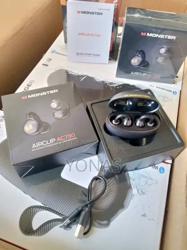 MONSTER AC730 - Open-Ear Bluetooth Earbuds – Wireless Air Conduction Headphones
