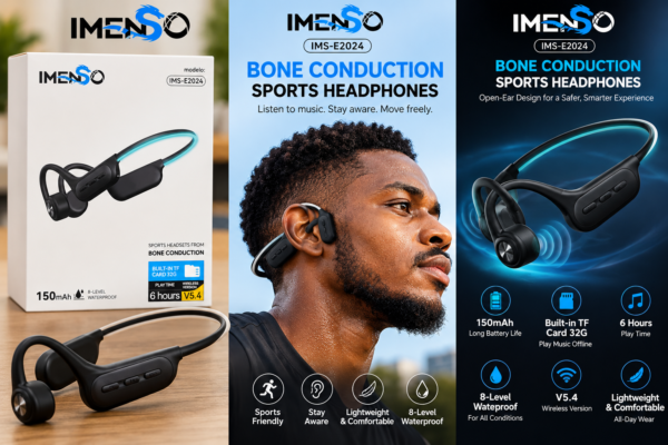 IMENSO IMS-E2024 Wireless Bone Conduction Sports Headphones